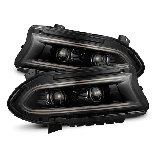 AlphaRex 15-23 Dodge Charger LUXX-Series LED Projector Headlights Alpha-Black OffRoadUSA.com