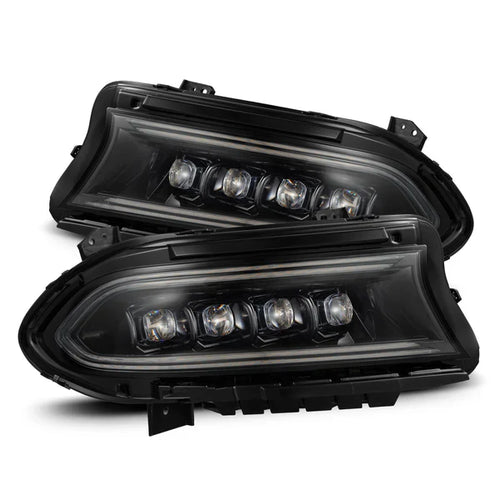 AlphaRex 15-23 Dodge Charger NOVA-Series LED Projector Headlights Alpha-Black OffRoadUSA.com