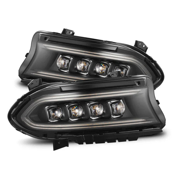 AlphaRex 15-23 Dodge Charger NOVA-Series LED Projector Headlights Black OffRoadUSA.com
