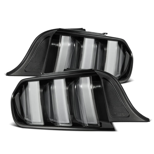 AlphaRex 15-23 Ford Mustang NOVA-Series Prismatic LED Tail Lights Black-Clear OffRoadUSA.com