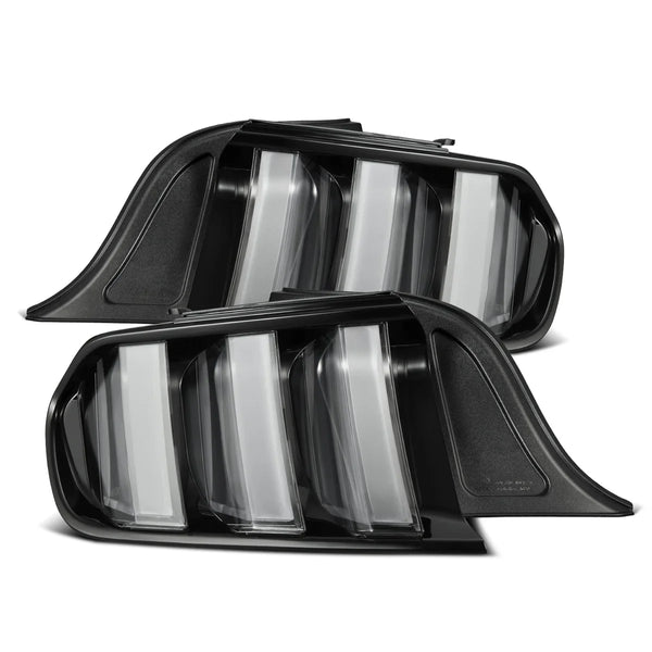 AlphaRex 15-23 Ford Mustang NOVA-Series Prismatic LED Tail Lights Black-Clear OffRoadUSA.com