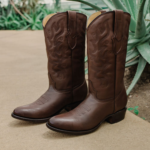 Soto Boots Cowboy Dress Boots | Mens Classic Round-Toe Boots (H7001-Brown)