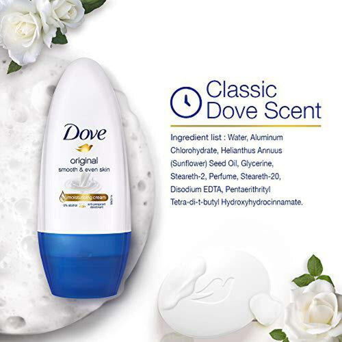 Dove Original Deodorant Roll On For Women - 50ml EasyOptionXY LLC