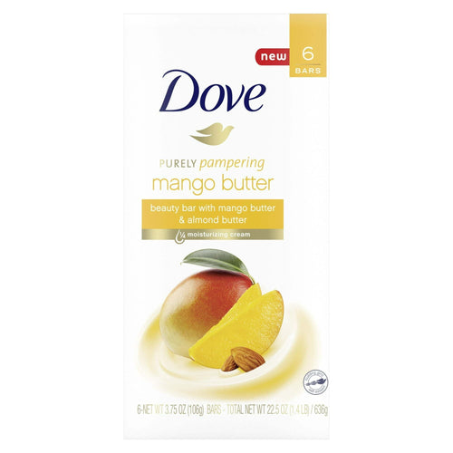 Dove Purely Pampering Beauty Bar with Mango Butter 3.75 oz 6 bars EasyOptionXY LLC