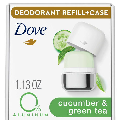 Dove 0% Aluminum Women's Deodorant Refill, Cucumber and Green Tea, 1.13 oz EasyOptionXY LLC