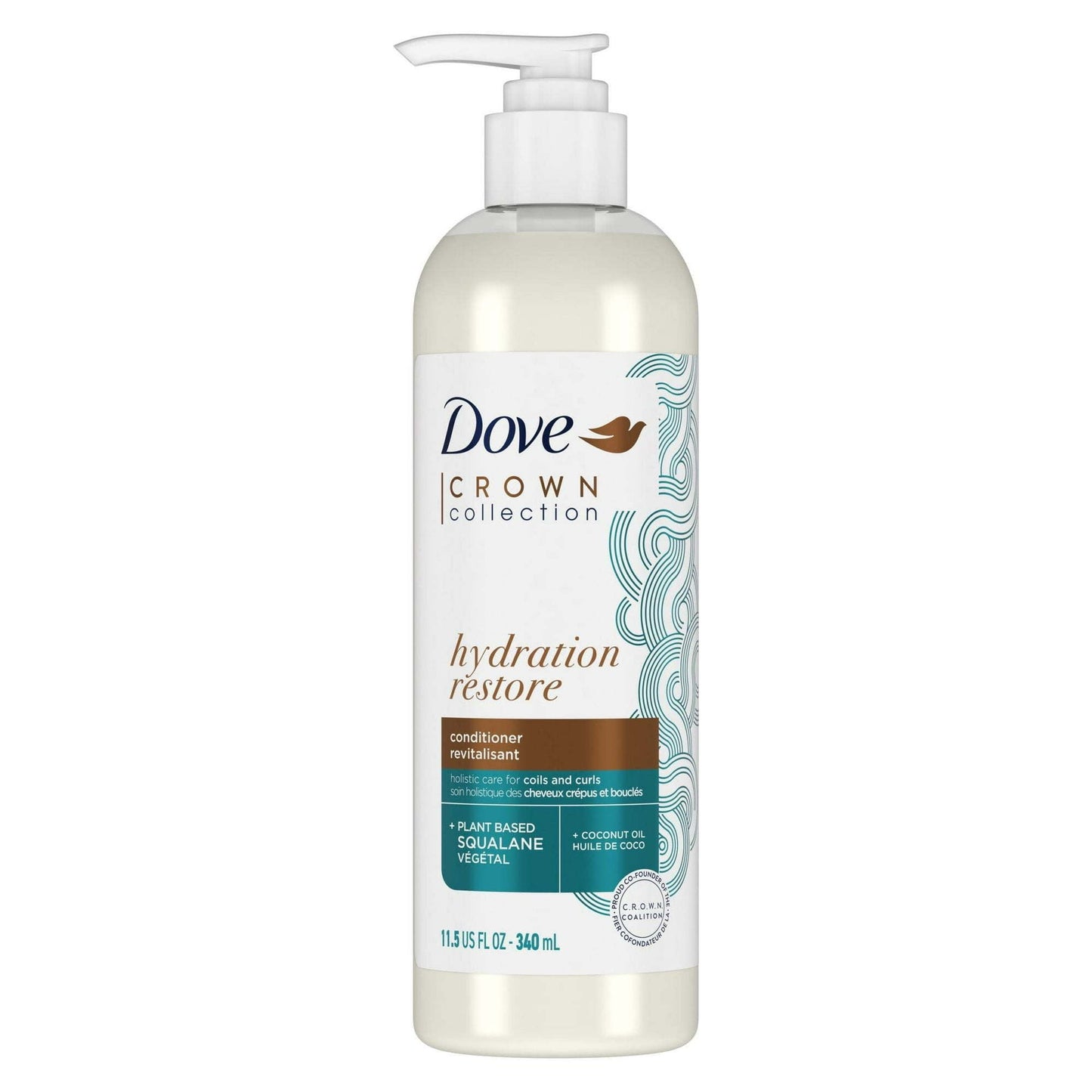 Dove Crown Collection Hydration Restore Detanglers for Curly Hair with Coconut Oil, 11.5 fl oz EasyOptionXY LLC