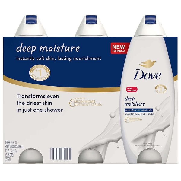 Dove Body Wash Deep Moisture 24 oz, 3 Pack EasyOptionXY LLC