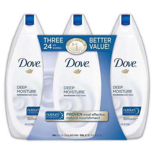 Dove Body Wash Deep Moisture 24 oz, 3 Pack EasyOptionXY LLC