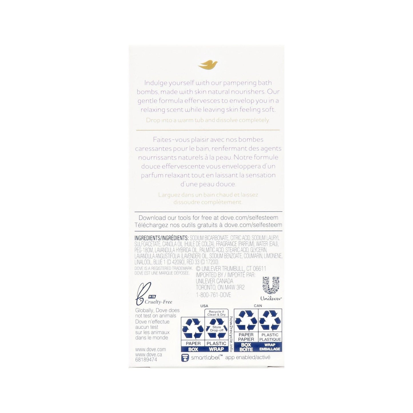 Dove Nourishing Secrets Bath Bomb Set Lavender and Chamomile 2.8 oz, 2 ct EasyOptionXY LLC