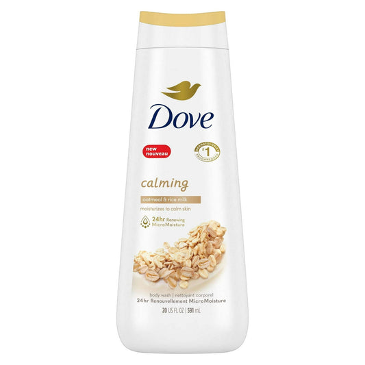 Dove Calming Long Lasting Gentle Women's Body Wash All Skin Type, Oatmeal and Rice Milk, 20 fl oz EasyOptionXY LLC