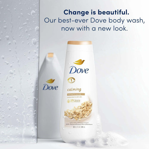 Dove Calming Long Lasting Gentle Women's Body Wash All Skin Type, Oatmeal and Rice Milk, 20 fl oz EasyOptionXY LLC