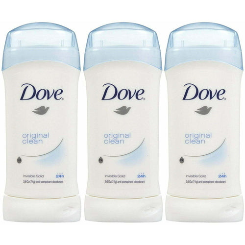 Dove Antiperspirant Deodorant Original Clean Invisible Solid, 2.6 oz, 3 Pack EasyOptionXY LLC