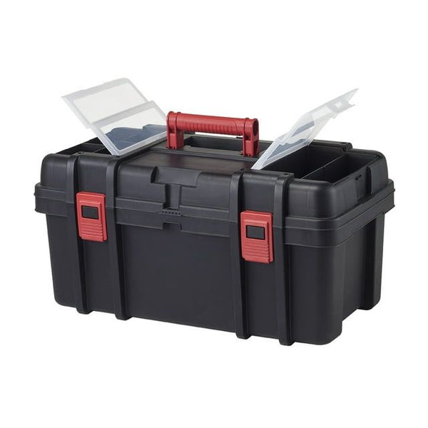Hyper Tough 22-inch Toolbox, Plastic Tool and Hardware Storage, Black EasyOptionXY LLC