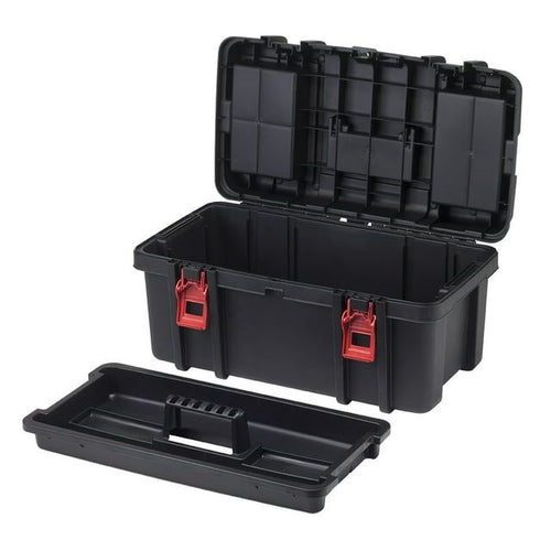 Hyper Tough 22-inch Toolbox, Plastic Tool and Hardware Storage, Black EasyOptionXY LLC