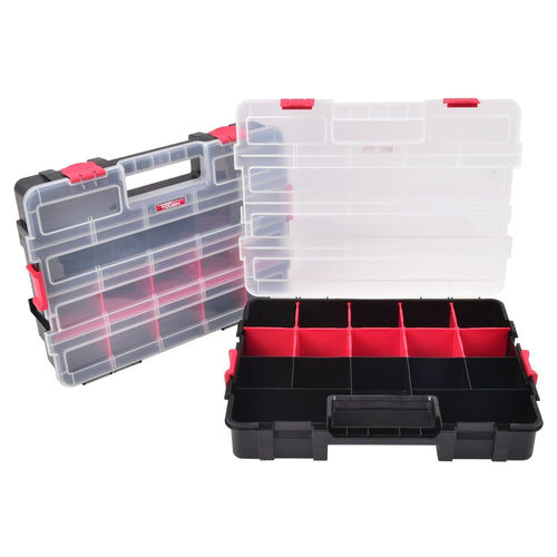 Hyper Tough Plastic Heavy-Duty Interlocking Organizer with Slide Lock 2-Pack EasyOptionXY LLC