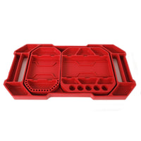 Hyper Tough 3-Piece Silicone Tool Organizer Tray, Flexible, Red, Automotive Use, New EasyOptionXY LLC
