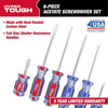 Hyper Tough 6-Piece Phillip and Slotted Screwdriver Set with Acetate Handle, 935G6C EasyOptionXY LLC