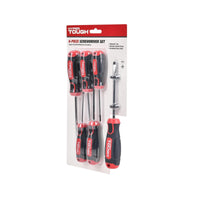 Hyper Tough Heavy-Duty 6-Piece Full Size Steel Philip and Slotted Screwdriver Set, 0 V EasyOptionXY LLC