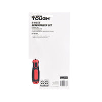 Hyper Tough Heavy-Duty 6-Piece Full Size Steel Philip and Slotted Screwdriver Set, 0 V EasyOptionXY LLC