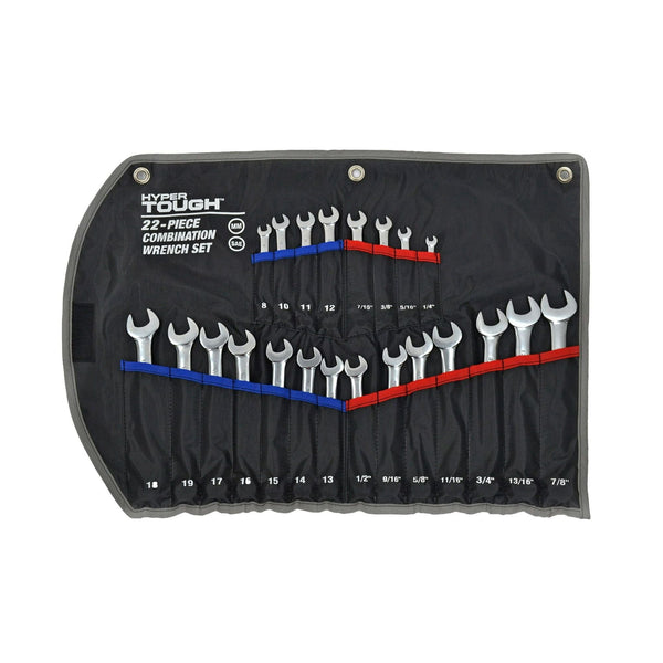 Hyper Tough 22 Pc Combination Wrench Set EasyOptionXY LLC