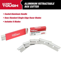 Hyper Tough Aluminum Retractable Box Cutter with Blades EasyOptionXY LLC