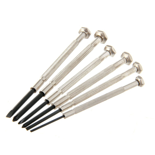 Hyper Tough 6 Piece Precision Philips and Slotted Screwdriver Set TS80037R, Steel EasyOptionXY LLC