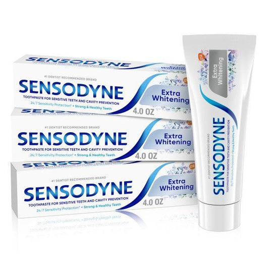 Sensodyne Extra Whitening Sensitive Toothpaste; 4 oz; 3 Pack EasyOptionXY LLC