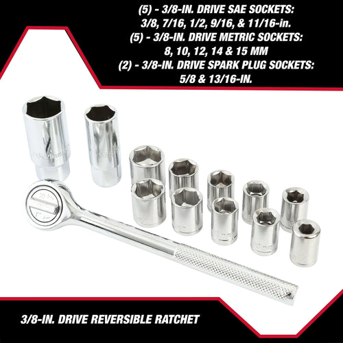 Hyper Tough 51-Piece Auto and Motorcycle Mechanic's Tool Kit, 4376V EasyOptionXY LLC