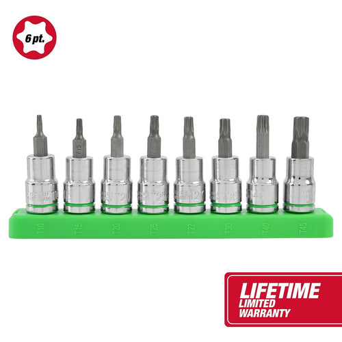Hyper Tough 9-Piece, 3/8-inch Drive, Star Socket Bit Set for Automotive and DIY Projects, 6569 EasyOptionXY LLC