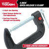 Hyper Tough 4-Inch Push Button Quick Release C-Clamp, 4820V EasyOptionXY LLC