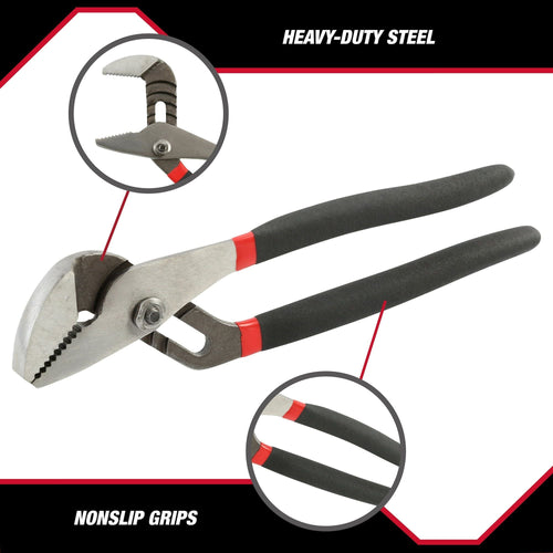 Hyper Tough 2-Piece 8-Inch and 10-Inch Groove Joint Pliers Set, 1279 EasyOptionXY LLC