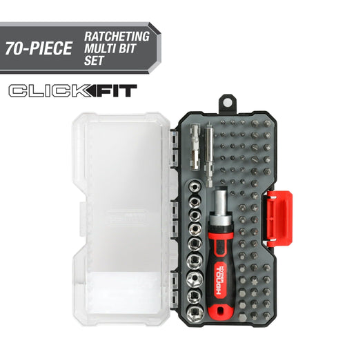 Hyper Tough 70-Piece Socket and Bit Set in Click Fit? Case, 42035CF EasyOptionXY LLC