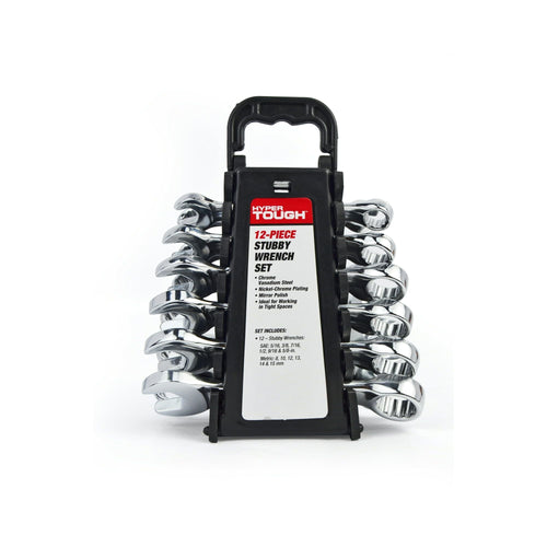 Hyper Tough 12-Piece Stubby Combination Wrench Set EasyOptionXY LLC