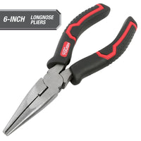 Hyper Tough 6-Inch Long Nose Plier with Ergonomic Comfort Grips, EasyOptionXY LLC