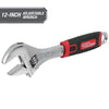 Hyper Tough 12-inch Adjustable Wrench with Ergonomic Soft Grip, Red 5371V EasyOptionXY LLC