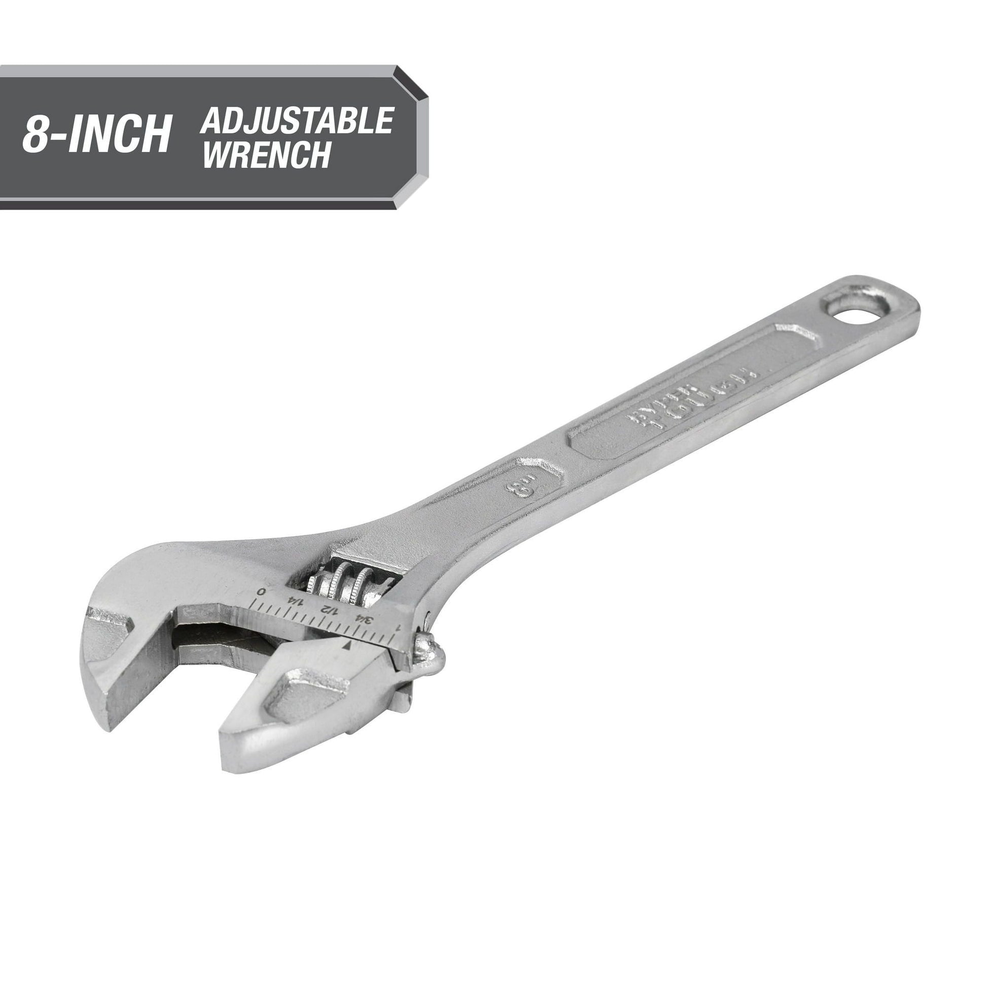 Hyper Tough 8-inch Adjustable Wrench, Steel Construction, Model 43180 EasyOptionXY LLC