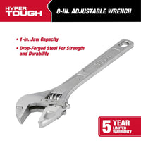 Hyper Tough 8-inch Adjustable Wrench, Steel Construction, Model 43180 EasyOptionXY LLC