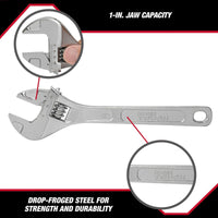 Hyper Tough 8-inch Adjustable Wrench, Steel Construction, Model 43180 EasyOptionXY LLC