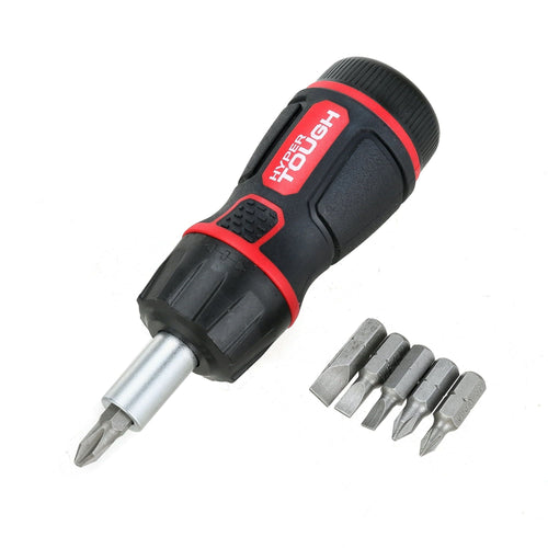 Hyper Tough 7 Piece Stubby Ratcheting Screwdriver Bit Set EasyOptionXY LLC