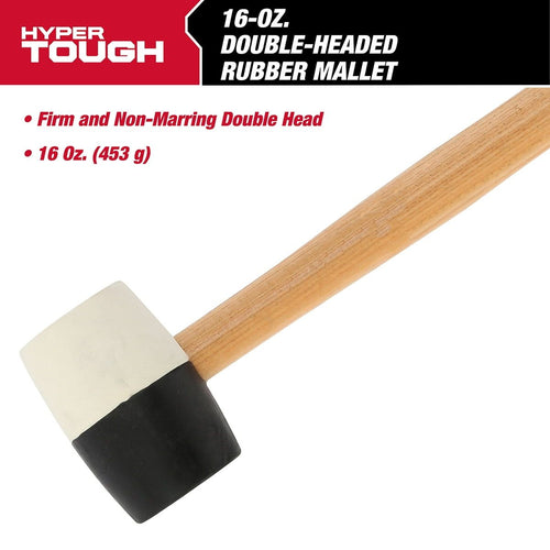 Hyper Tough Double Headed Rubber Mallet, Non-Marring Hammer EasyOptionXY LLC