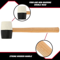 Hyper Tough Double Headed Rubber Mallet, Non-Marring Hammer EasyOptionXY LLC