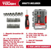 Hyper Tough 30 Piece Screwdriver and Bit Set in Click Fit? Case, 42034CF, New EasyOptionXY LLC