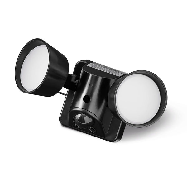 Hyper Tough 2-Head LED Direct Wire Motion Sensing Outdoor Security Light, Black, 120 degree, 2500 Lumens, 120V EasyOptionXY LLC