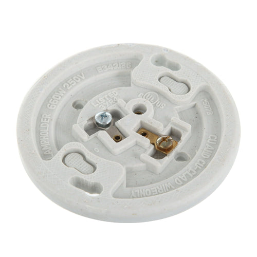 Hyper Tough White Base Porcelain Light Bulb Socket TD35078G, 2.25 in Assembled Product Height, 1-PC EasyOptionXY LLC