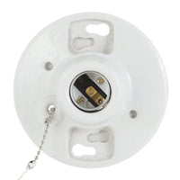 Hyper Tough Pull Chain Traditional Light Bulb Socket Porcelain TD35079G, 2.25" Product Height, 1-PC EasyOptionXY LLC