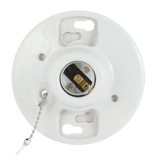 Hyper Tough Pull Chain Traditional Light Bulb Socket Porcelain TD35079G, 2.25" Product Height, 1-PC EasyOptionXY LLC