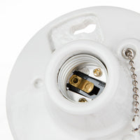 Hyper Tough Pull Chain Traditional Light Bulb Socket Porcelain TD35079G, 2.25" Product Height, 1-PC EasyOptionXY LLC