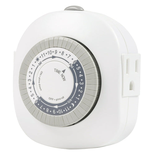 Hyper Tough Indoor Analog Timer, Double Grounded Outlet EasyOptionXY LLC