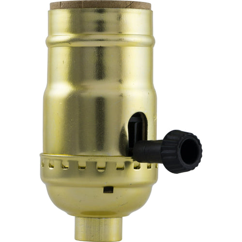 Hyper Tough 3-Way Lamp Socket, Brass Finish, 52213, 1 piece EasyOptionXY LLC