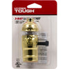 Hyper Tough 3-Way Lamp Socket, Brass Finish, 52213, 1 piece EasyOptionXY LLC